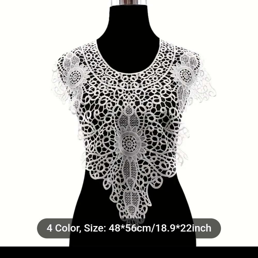 Bundle for bogoWhite lace applique lace collar